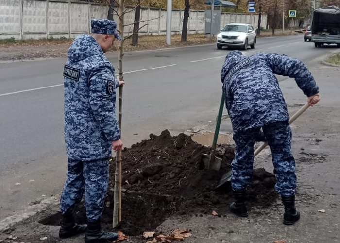 Единый день озеленения в Рязанской области: свыше 4000 деревьев и кустарников высажено, сотрудники вневедомственной охраны приняли участие